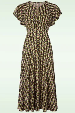 Discount Lightest Wings Jurk In Pineapple Shell Vrouwen Midi Jurken