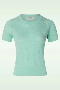 New Lina Top In Frisse Munt Vrouwen Truitjes