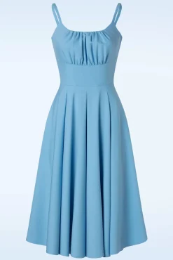 Best Lois Swing Jurk In Babyblauw Vrouwen Plus Size Jurken