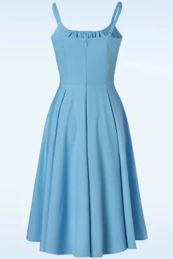 Best Lois Swing Jurk In Babyblauw Vrouwen Plus Size Jurken