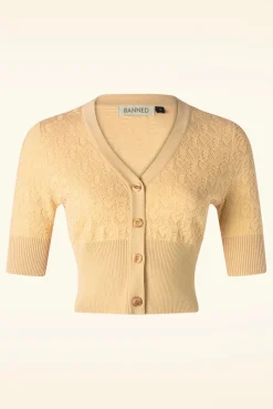 Love Heart Cardigan In Geel Vrouwen Vestjes