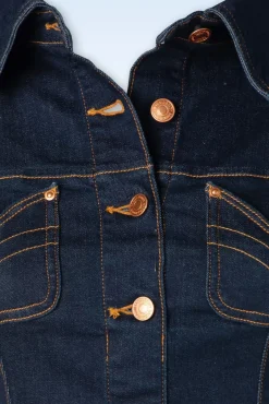 Clearance Lucielle Swing Jurk In Donkerdenim Vrouwen Plus Size Jurken