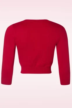 Sale Lucy Posty Cat Cardigan In Rood Vrouwen Vestjes