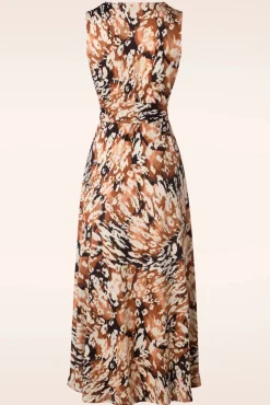 Online Lyla Luipaard Maxi Jurk In Bruin Vrouwen Plus Size Jurken