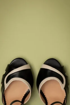 Discount Mable Peeptoe Pumps In Zwart Vrouwen Pumps