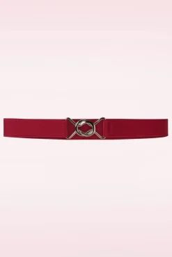 Clearance Macha Stretch Riem In Rood Vrouwen Riemen