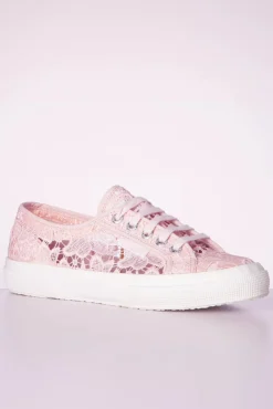 Clearance Macrame Sneakers In Roze Vrouwen Sneakers