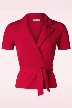 Sale Maggie Wikkeltop In Rood Vrouwen Truitjes