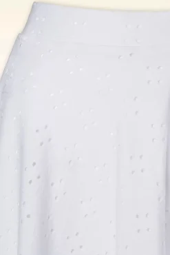 Clearance Mandy Swing Rok In Wit Vrouwen Rokken