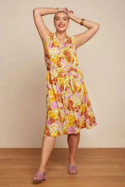 Hot Marianne Marini Jurk In Tuscan Geel Vrouwen Plus Size Jurken