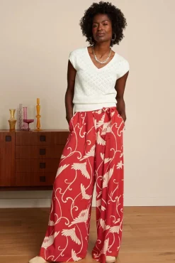 Discount Marnie Broek Pixy In Tweed Oranje Vrouwen Broeken