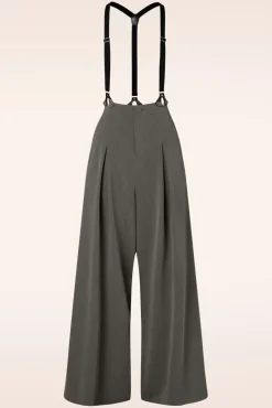 Clearance Martha Krijtstreepbroek Met Bretels In Grijs Vrouwen Broeken