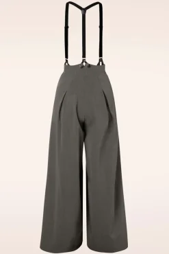 Clearance Martha Krijtstreepbroek Met Bretels In Grijs Vrouwen Broeken