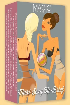 Outlet Maxi Sexy Hoge Slip In Zwart Vrouwen Shapewear