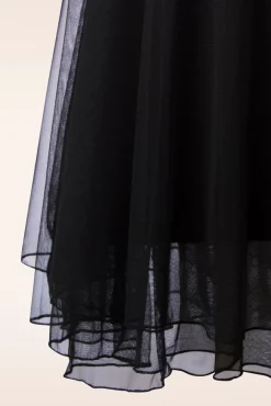 New Mendy Mesh Gelaagde Rok In Zwart Vrouwen Rokken