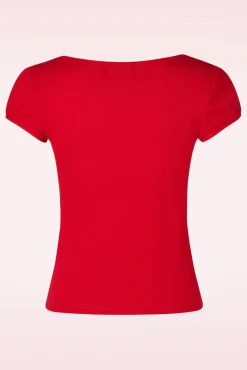 Discount Mia Top In Rood Vrouwen Tops
