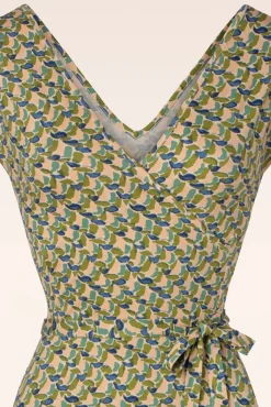 Outlet Mira Merlini Jurk In Woodbine Groen Vrouwen Swing Jurken