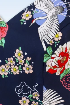 Outlet Misa Swing Jurk In Marineblauw Vrouwen Plus Size Jurken