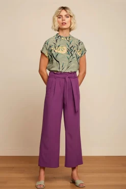 New Neva Cropped Broek Timba In Caspia Paars Vrouwen Broeken