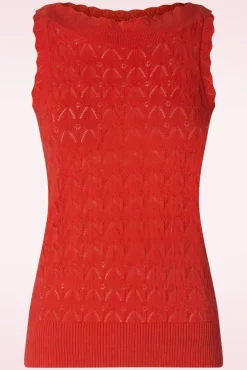 Nicky Rocky Ajour Top In Zon Oranje Vrouwen Tops