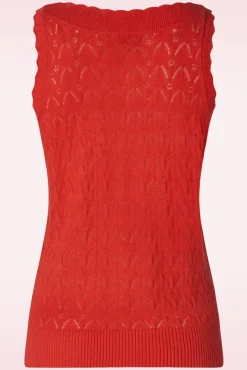 Nicky Rocky Ajour Top In Zon Oranje Vrouwen Tops