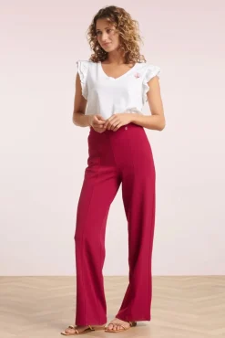 Discount Norah Broek In Rood Vrouwen Broeken
