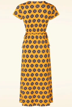 Sale Nylah Jurk In Geel Vrouwen Midi Jurken