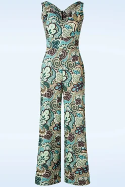 Best Paisley Jumpsuit In Groen En Bruin Vrouwen Playsuits & Jumpsuits
