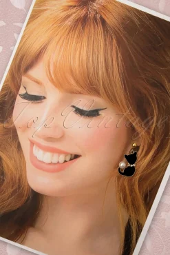 Parel Kat Drop Oorbellen In Goud Vrouwen Sieraden