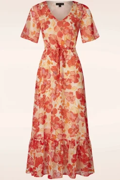 Online Patricia Floral Maxi Jurk In Oranje Vrouwen Maxi Jurken