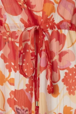 Online Patricia Floral Maxi Jurk In Oranje Vrouwen Maxi Jurken