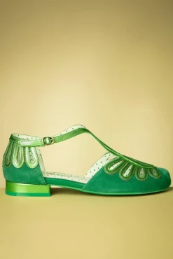 Penny Suede Dainty Ballerina's In Groen Vrouwen Ballerina's