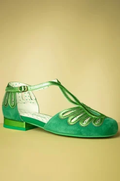 Penny Suede Dainty Ballerina's In Groen Vrouwen Ballerina's