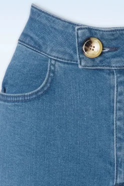 Online Perfect Playlist Broek In Middel Blauw Vrouwen Broeken