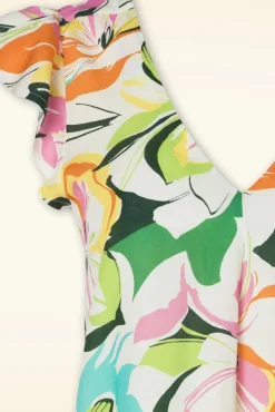 Outlet Phoebe Colourburst Top In Wit Vrouwen Tops