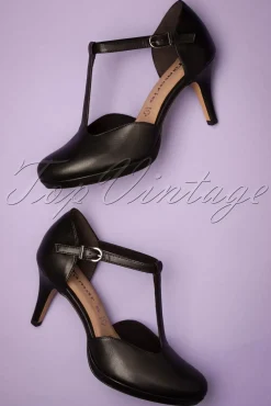 Clearance Phyllis T-Strap Pumps In Matte Zwart Vrouwen Pumps