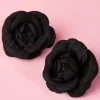 Online Pin-Up Paar Zwarte Bloem Haarclips Vrouwen Haaraccessoires