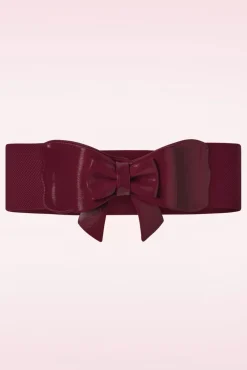 Online Play It Right Bow Belt In Bordeauxrood Vrouwen Riemen