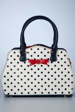 Poppy Polka Handtas In Wit Vrouwen Tassen