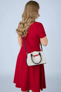 Poppy Polka Handtas In Wit Vrouwen Tassen