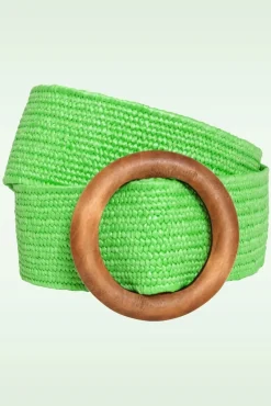Online Raffia Riem In Limoengroen Vrouwen Riemen