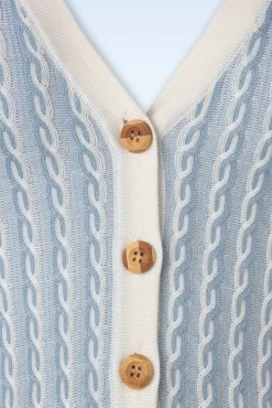 Discount Regatta Race Gestreept Gebreid Vest In Blauw Vrouwen Vestjes