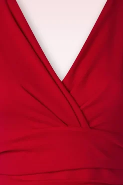 Rinda Maxi-Jurk In Lippenstiftrood Vrouwen Plus Size Jurken