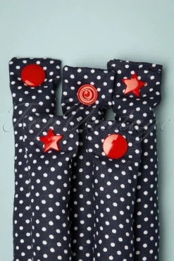 Rock The Dots - Set Van 12 Krulspelden In Marineblauw Vrouwen Haarstyling