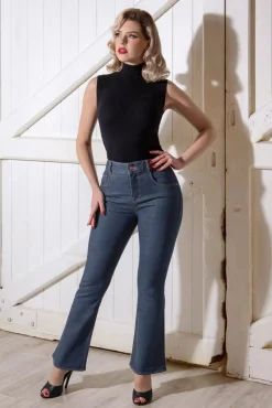 Hot Rosa Jeans In Denimblauw Vrouwen Broeken