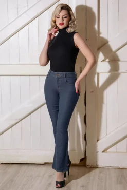 Hot Rosa Jeans In Denimblauw Vrouwen Broeken