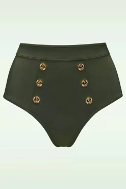 Outlet Royal Navy High Waist Bikini Broekje In Zeewier Groen Vrouwen Bikini's