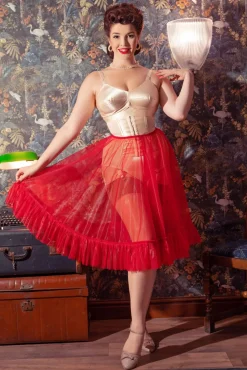 Best Sandra Frilly Petticoat In Rood Vrouwen Petticoats