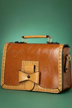 Outlet Scandal Office Handtas In Camel En Cognac Vrouwen Tassen