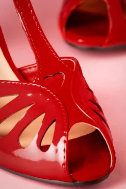 Discount Secret Love-Sandalen In Lippenstiftrood Vrouwen Sandalen